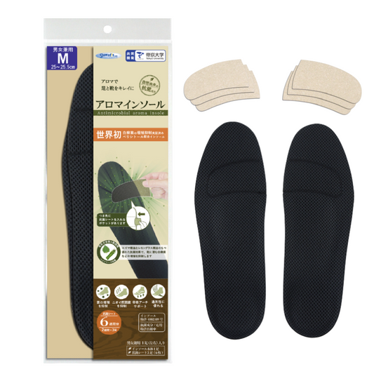 アロマインソール メッシュ ムレ におい 足 アロマ 香り付き インソール 水虫 白癬菌 予防 解消 改善 おすすめ