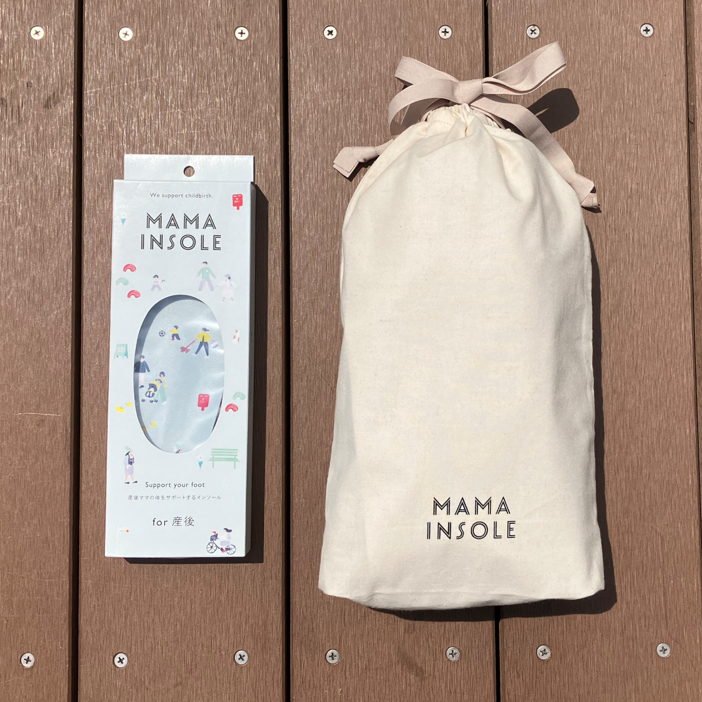ママインソール 産後用 ギフト ブルーグリーン 1足入