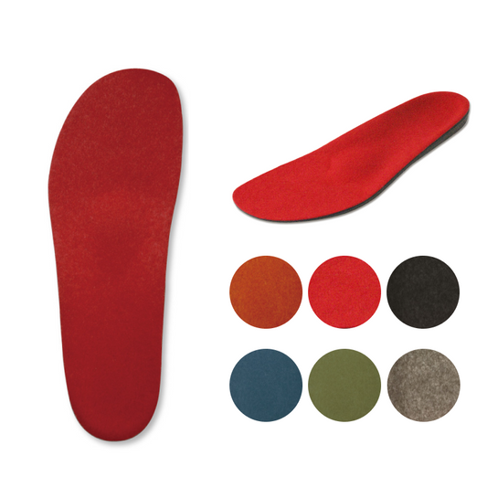 フットローブ 専用インソール フェルト マタニティ 女性用 レッド オレンジ ダークブラウン ライトブラウン ライトグリーン ライトブルー footrobe