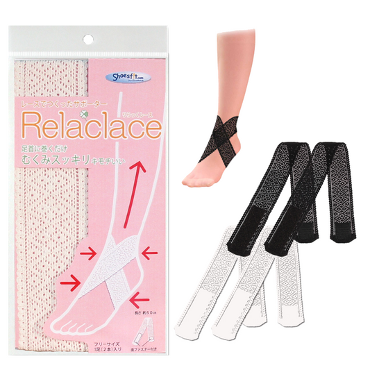 りらっく レース むくみ ケア 着圧 足首 土踏まず むくむ 足 黒 白 ブラック ホワイト